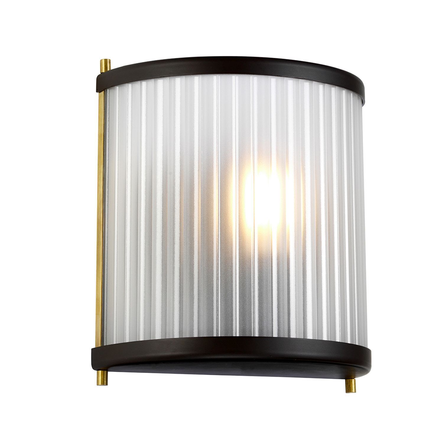 Applique verre métal en laiton brun E27 CARILA Lampe