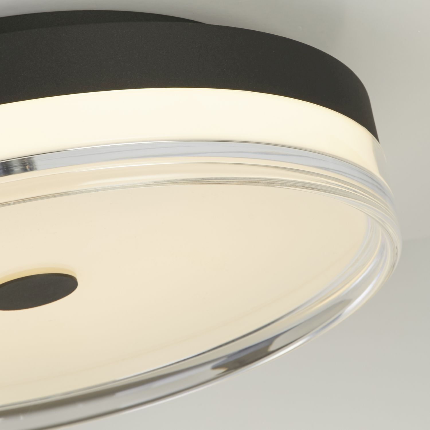 Plafonnier rond à LED Métal Noir Ø40 cm 29 W