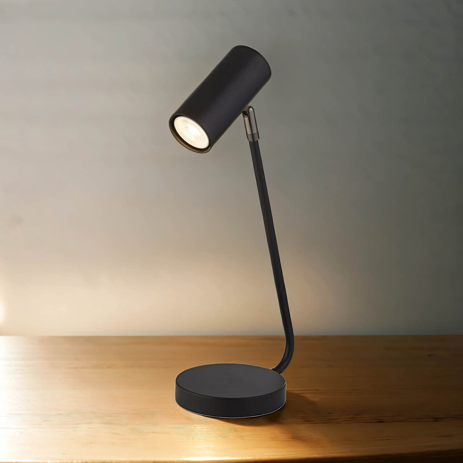 Lampe de bureau 40 cm GU10 noir métal UMEA