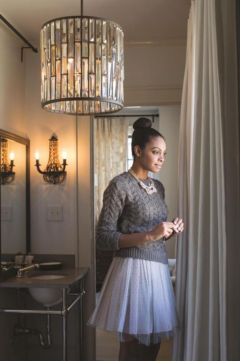 Pendelleuchte PRAMEA Bronze Ø41cm kürzbar Lampe Person, Kleidung, Rock