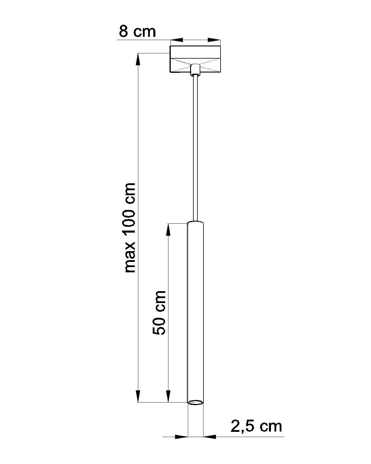 Suspension minimaliste Blanc Ø2,5cm Cuisine