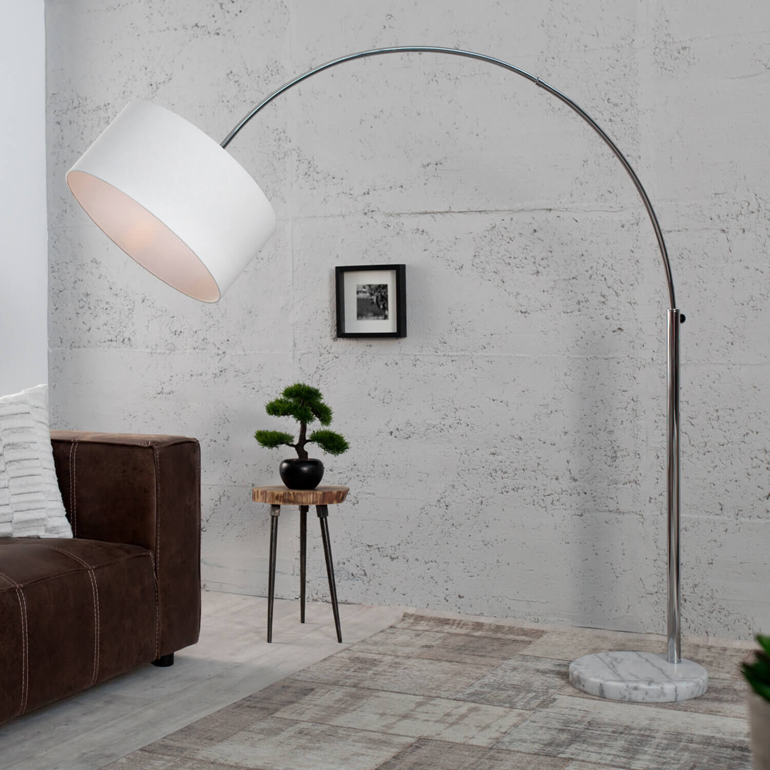 Lampadaire Abat-jour blanc 170cm Lampe Salon