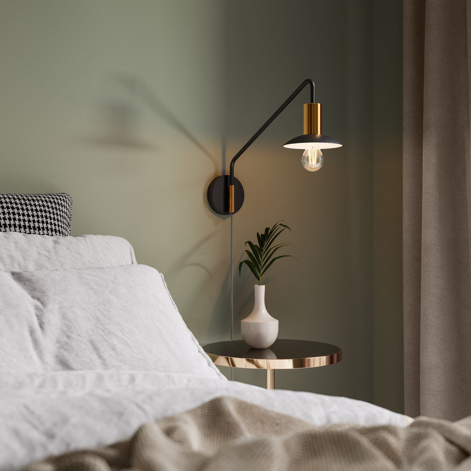 wandlampe, wandleuchte, raumbeleuchtung, nachttischlampe, echtholz detail