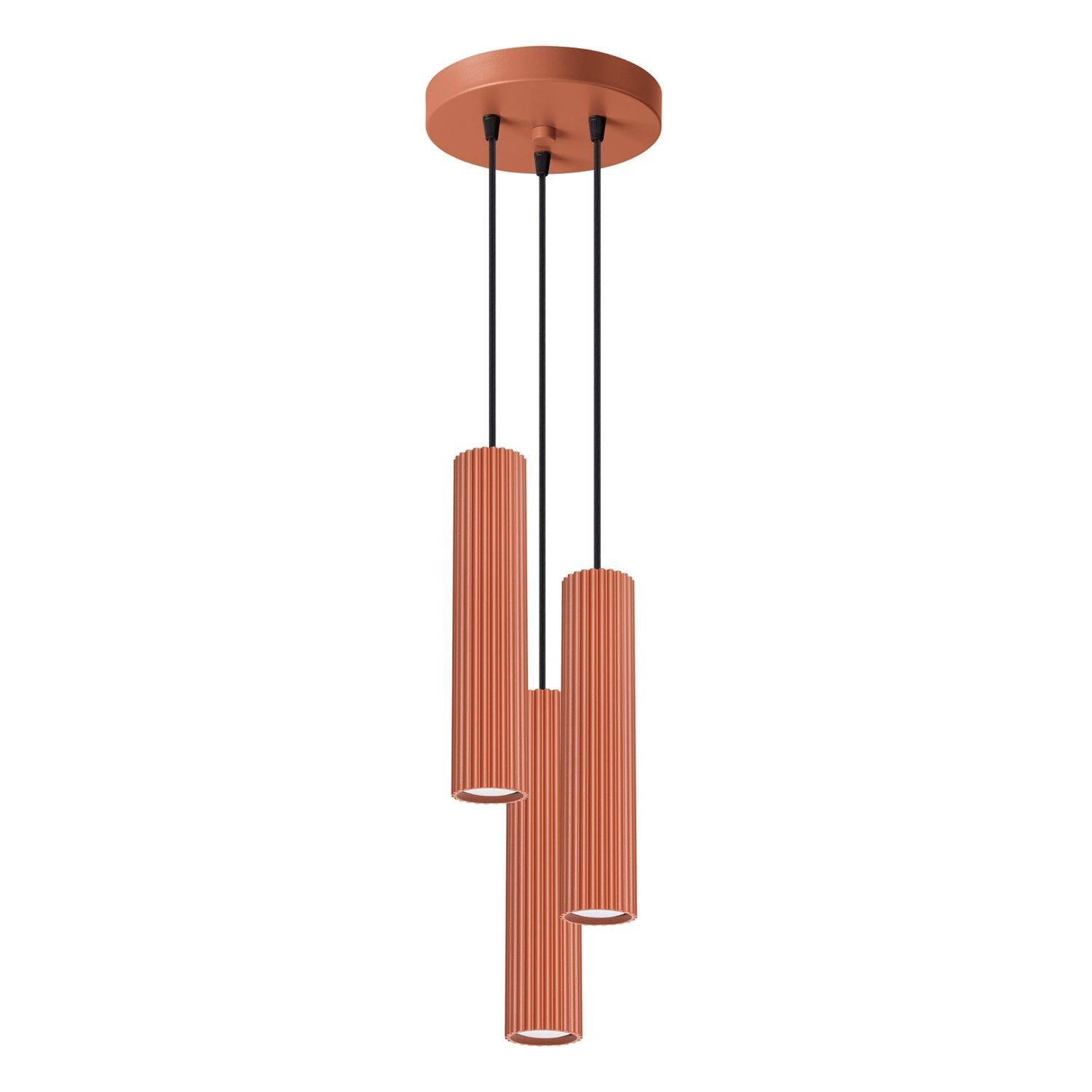 Suspension 3 flammes GU10 rouge en aluminium L : 19,5 cm Glockenspiel, Musikinstrument