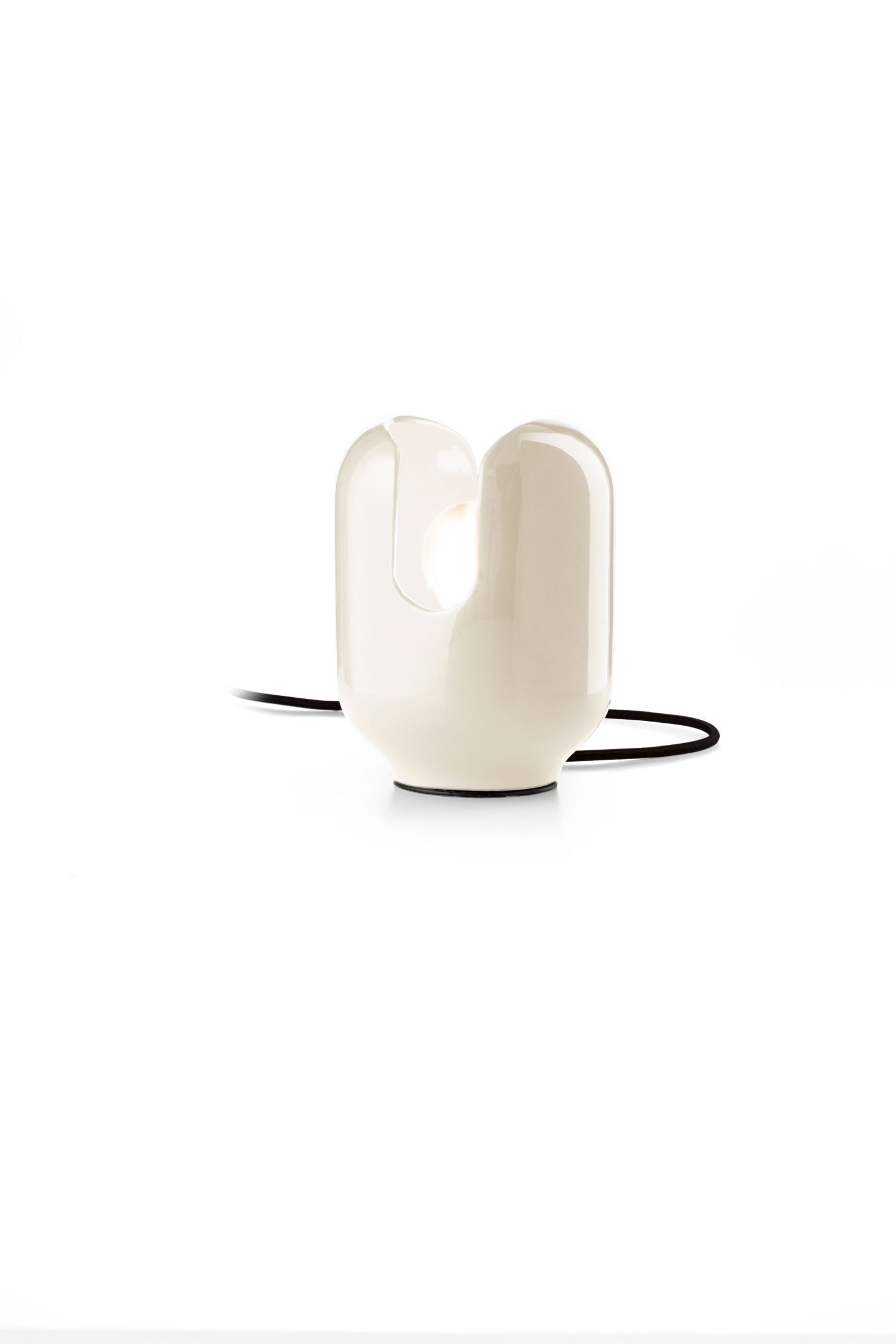 Lampe de chevet céramique 14,5 cm de large 20 cm crème E27