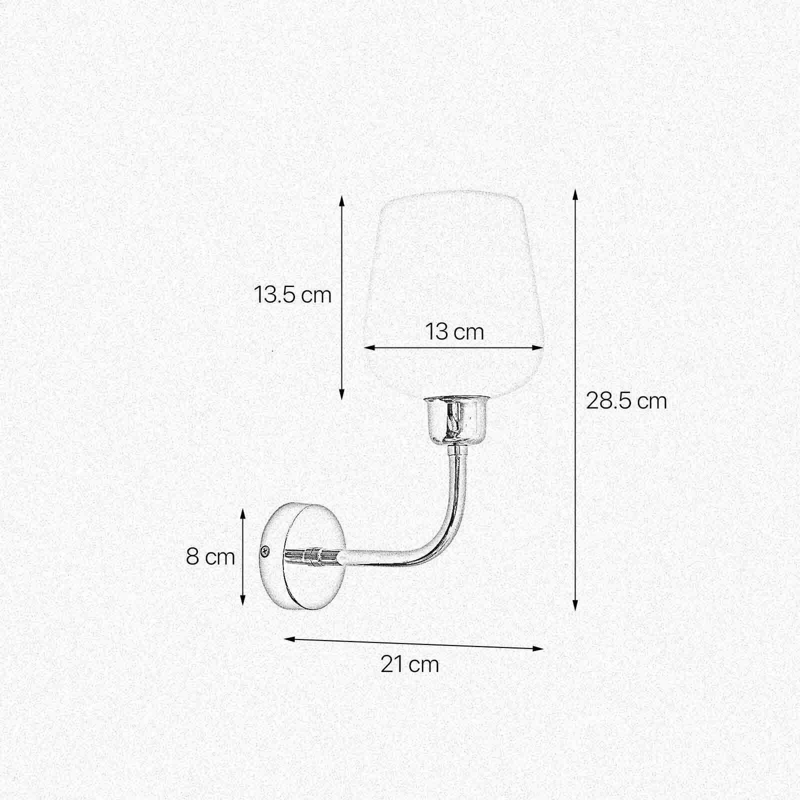 Applique salle de bain H : 28,5 cm laiton verre E27 TALIS