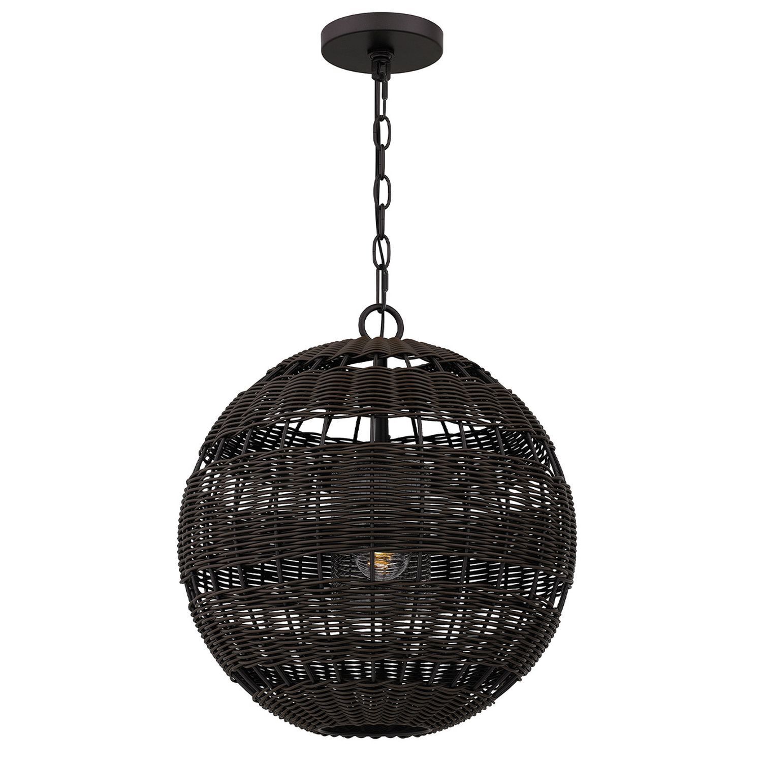 Suspension extérieure abat-jour corbeille E27 IP44 en bronze foncé Leuchter, Lampe