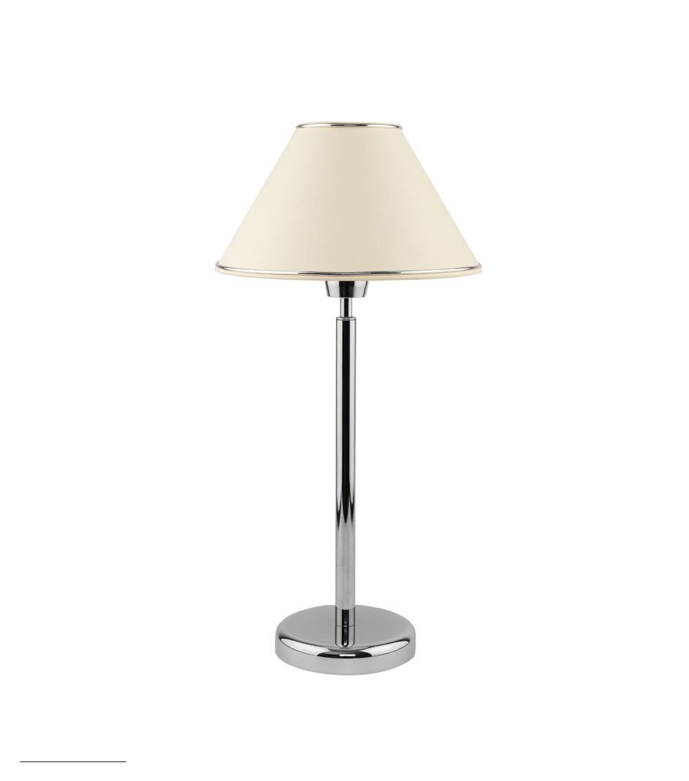 Lampe de table SELUSSA Tissu Abat-jour Chrome Blanc 52cm