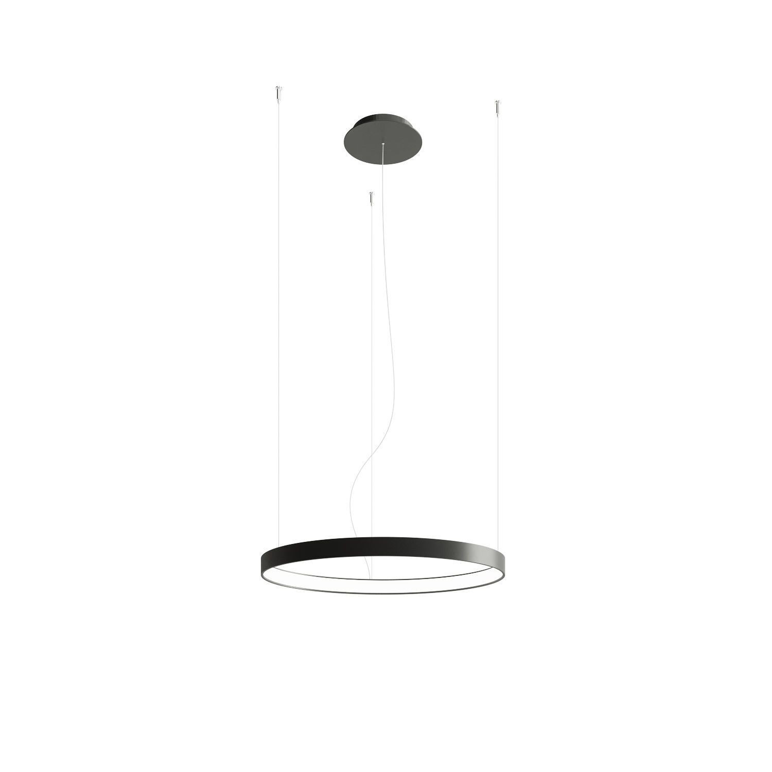 Ring Lustre Métal Ø 55 cm Noir 4000 K LED