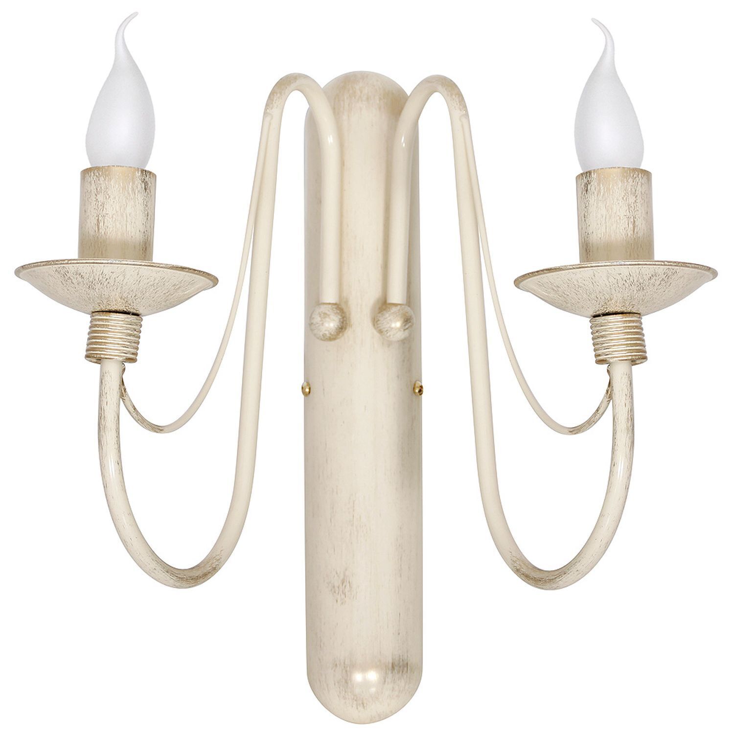 Applique Rustique Lampe d'intérieur Crème Métal E14