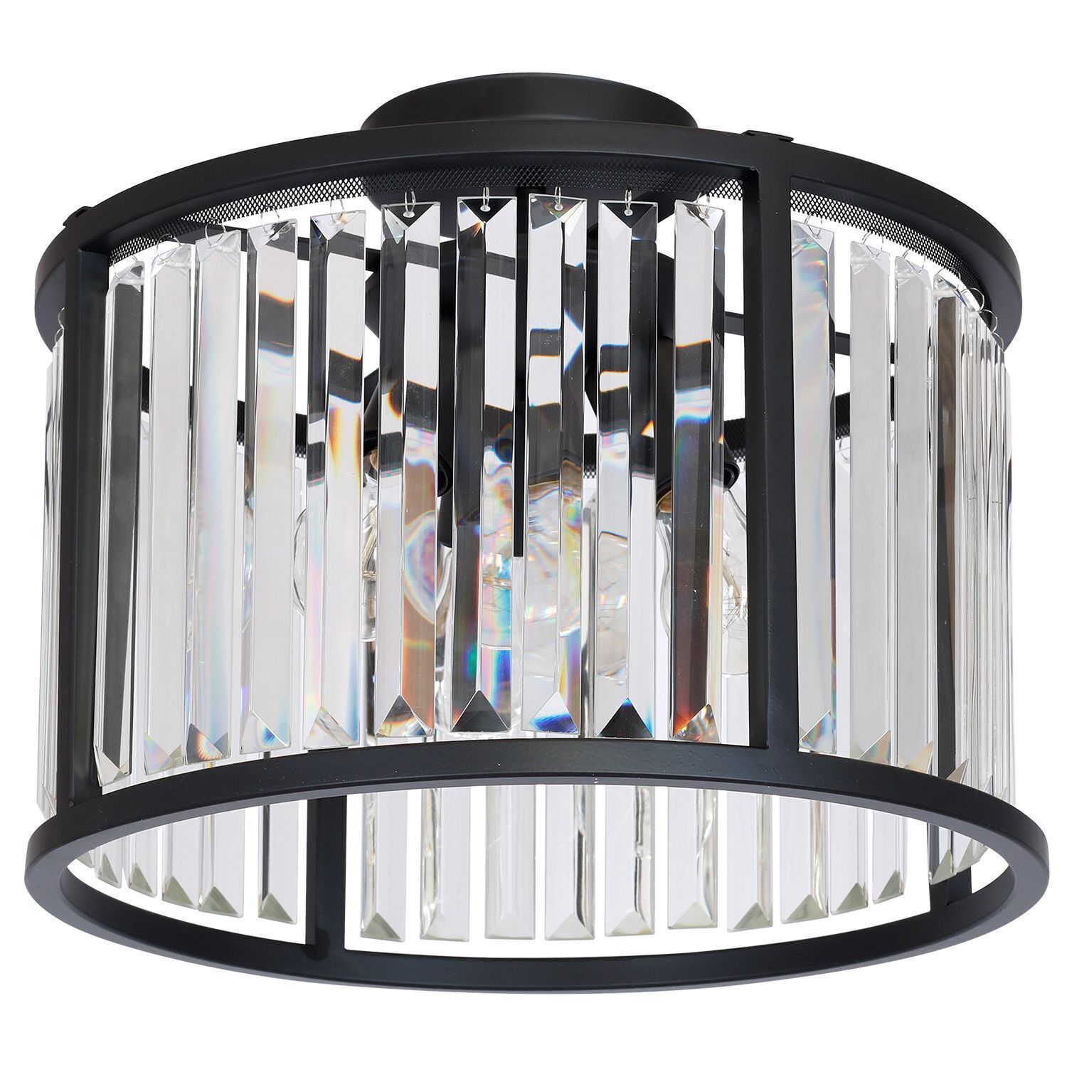 Kristallampe Decke rund Ø 40 cm für 3x E27 Deckenleuchte, Kronleuchter, Lampe, Leuchte