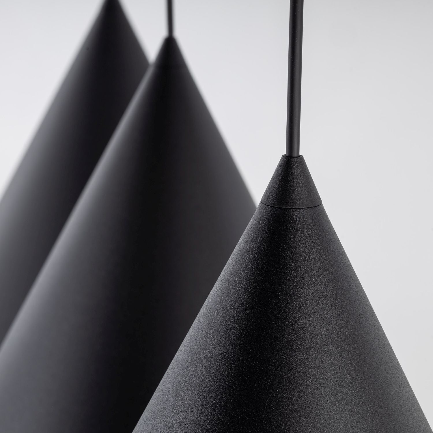 Lampe à suspendre noire 3 flammes métal E27 réglable en hauteur