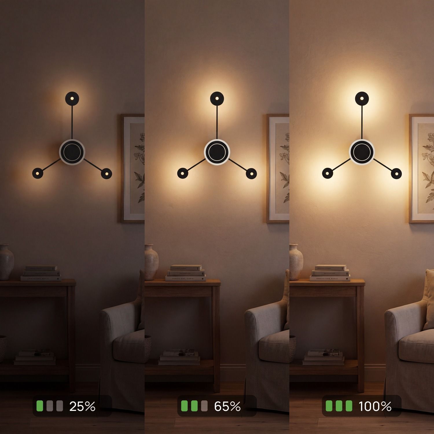 wandlampe-wohnzimmer-flur-schlafzimmer-esszimmer-innen-metall-kunststoff-modern-minimalistisch-4-flammig-dimmbar-schwarz-weiss-le127850-6 Wandleuchte, Moderne Leuchte, Schulterlampe, Rosettenleuchte, Wandlampe mit Stativ