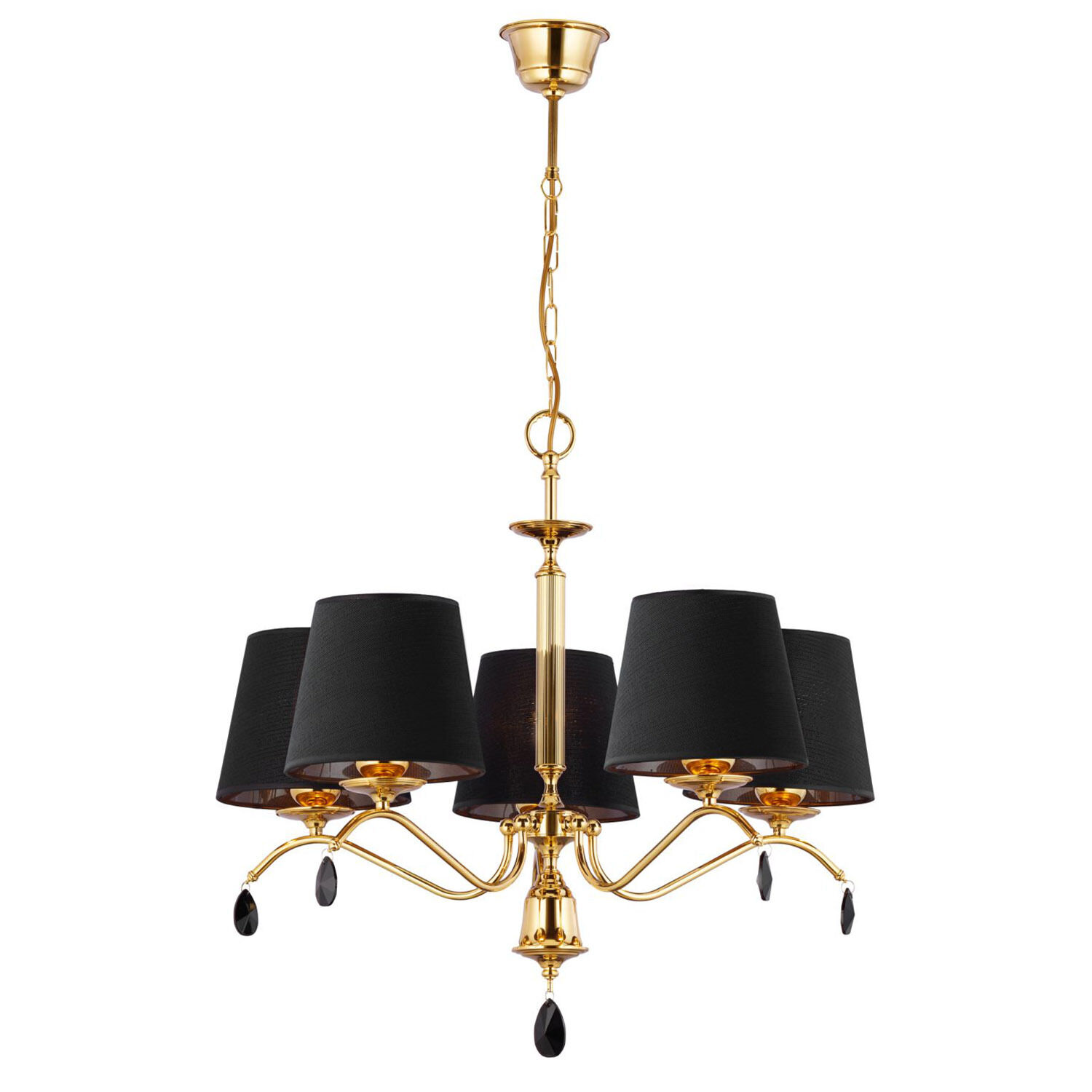 Lustre en laiton noir E27 décoratif Leuchter, Lampe