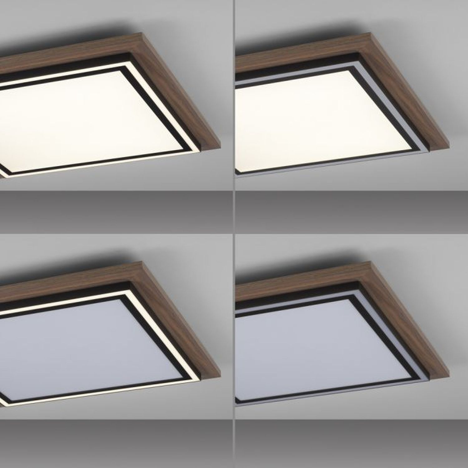 Blendarme Plafonnier LED à intensité variable Bois L:53,4 cm 44 W Deckenleuchte