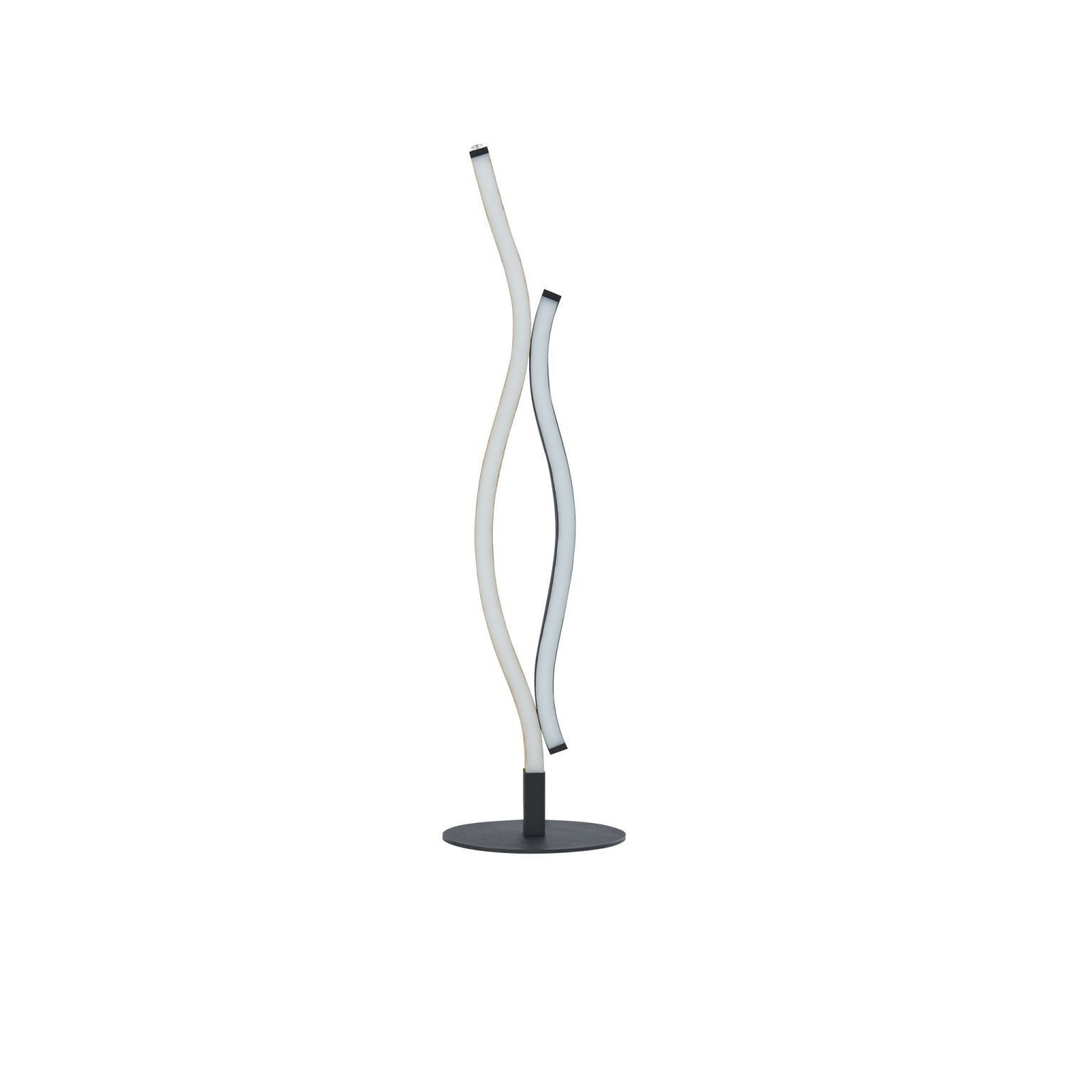 Lampe de table LED à intensité variable Noir Naturel 48 cm Vagues