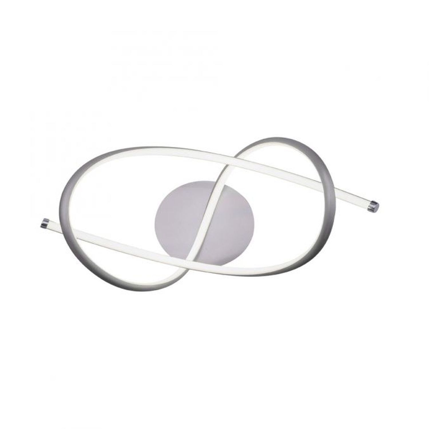 Lampe de plafonnier LED incurvée en acier 3000 K blanc chaud
