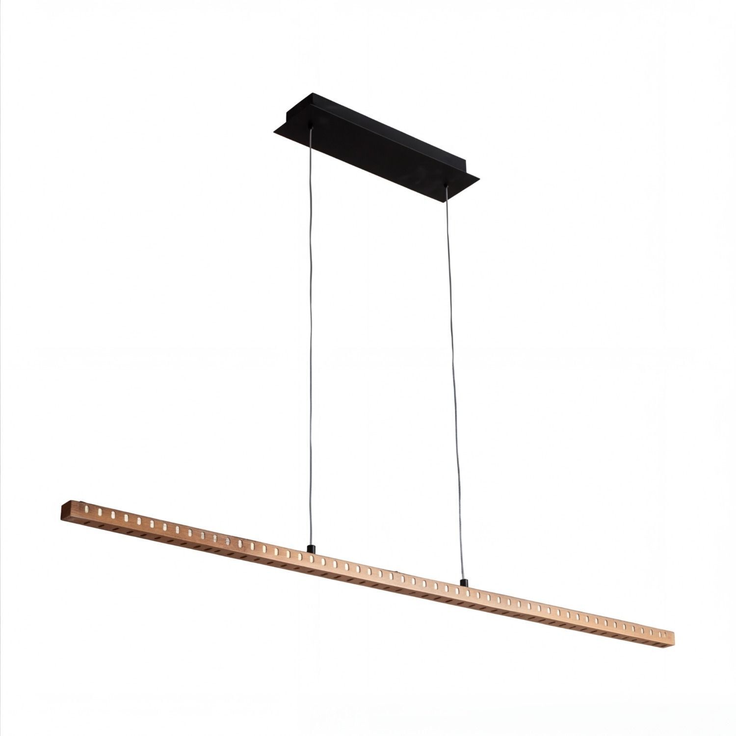 haengelampe-pendelleuchte-metall-haengelampe-esstisch-saalweil-1x-led-mit-40w-leuchtmittel-inklusive-schwarz-natur-le116054-05 hängelampe, pendelleuchte, holz, minimalistisch, linear