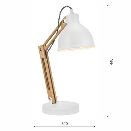 Lampe de bureau moderne Lampe de travail en bois 44cm