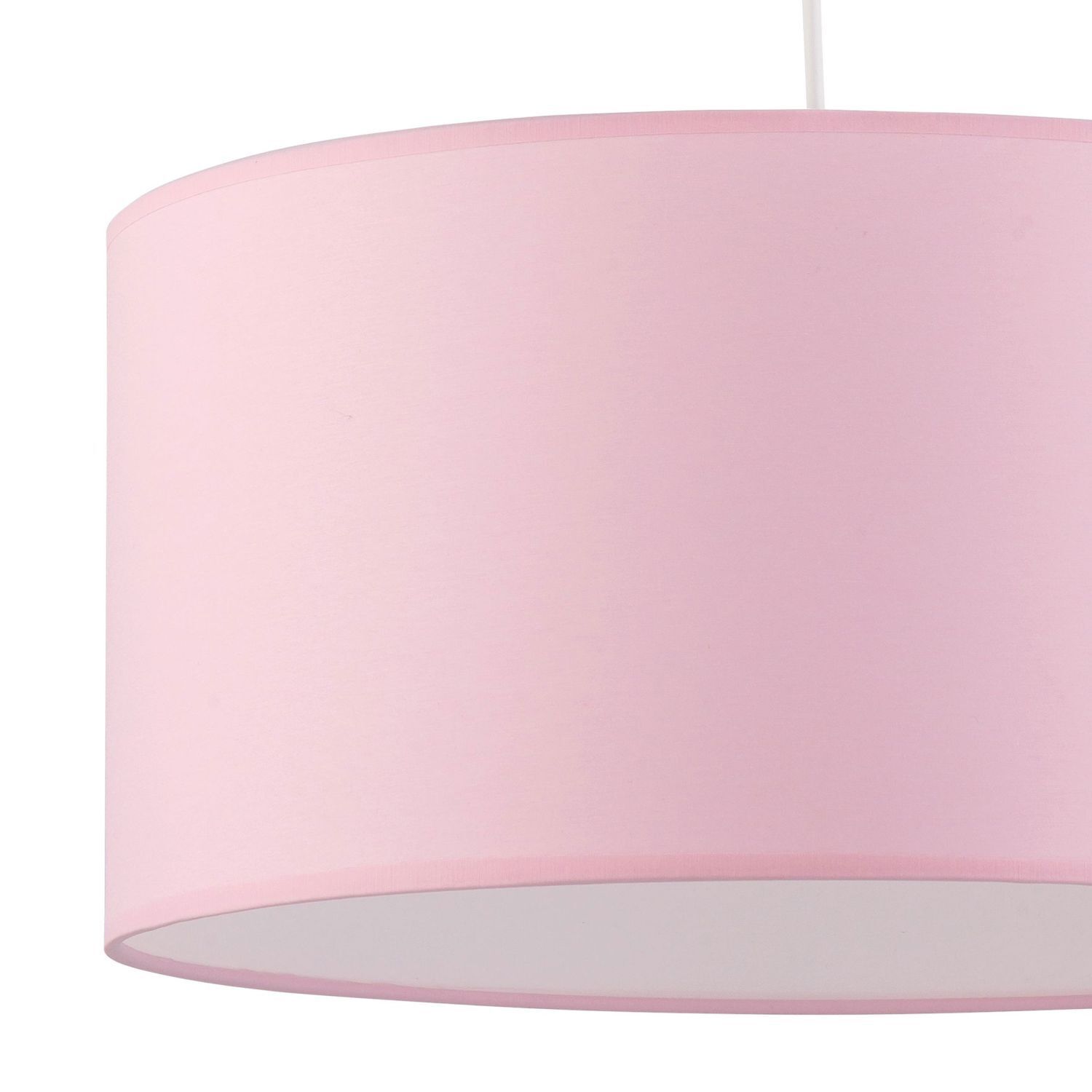 Lampe à suspendre Enfants Bébé Rose Ø 40 cm rond Abat-jour en tissu