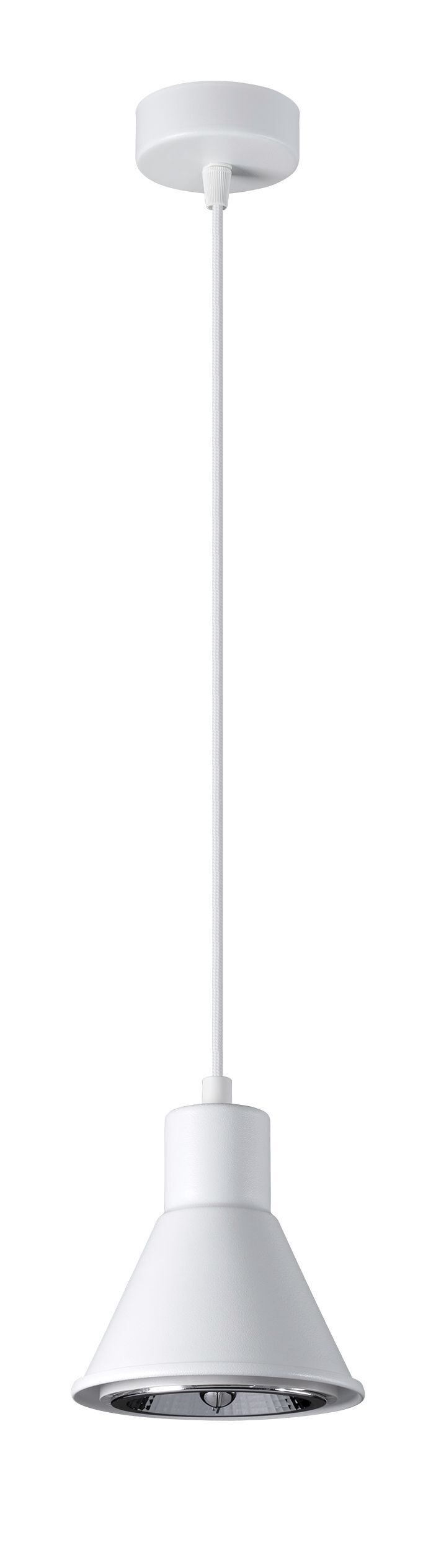 Lampe à suspendre métal Ø 14 cm Blanc ES111 Design rétro