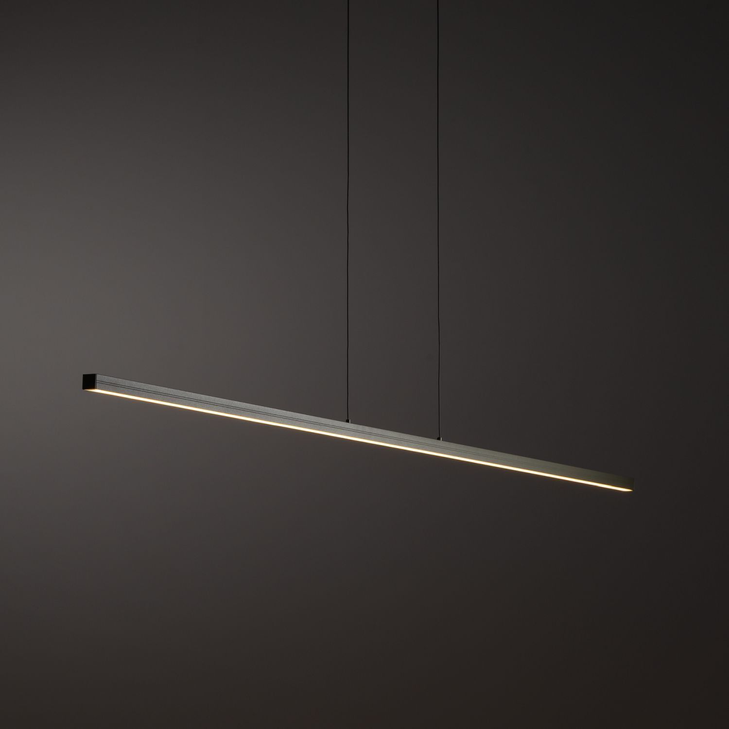 Lampe à suspendre LED aluminium olive de soie 32 W 150 cm de long