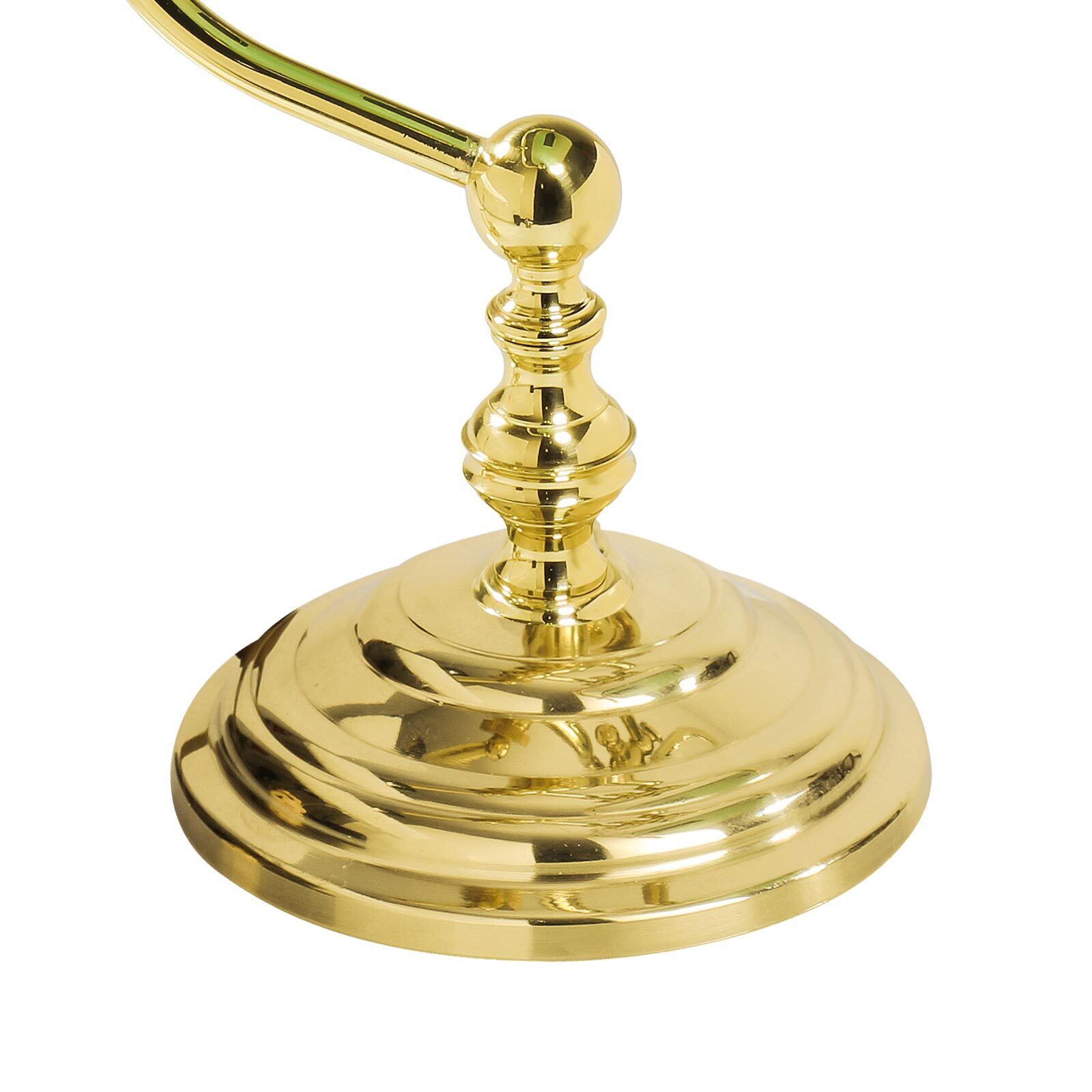 Lampe de banquier Vert laiton massif verre hauteur 29 cm orientable Rauchrohr