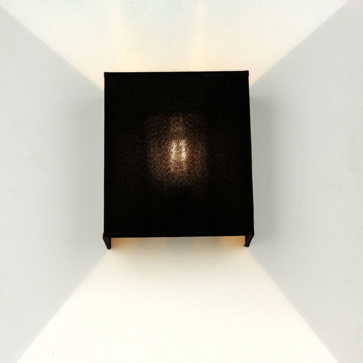 Applique en tissu Noir carré E27 Loft Design ALICE Beleuchtung, Lampe, Elektronik, Bildschirm