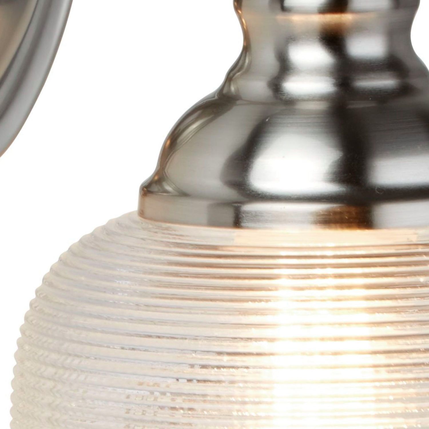 Applique murale argentée claire E27 verre métal avec interrupteur Applique murale argentée claire E27 verre métal avec interrupteur