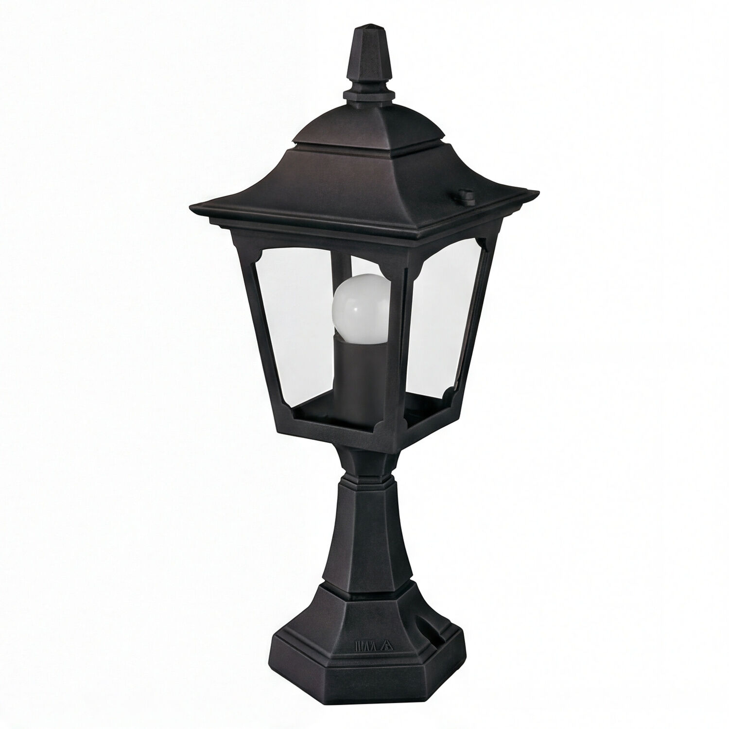 aussen-stehleuchte-wegeleuchte-frankie-1-flammig-schwarz-rustikal-vintage-02 Laterne, Gartenlampe, Einstellbare Lichtquelle, Schwarz, Glühbirne enthalten