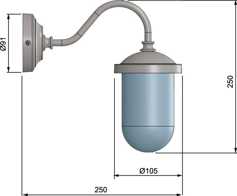 Applique chrome laiton IP43 Maritim inoxydable