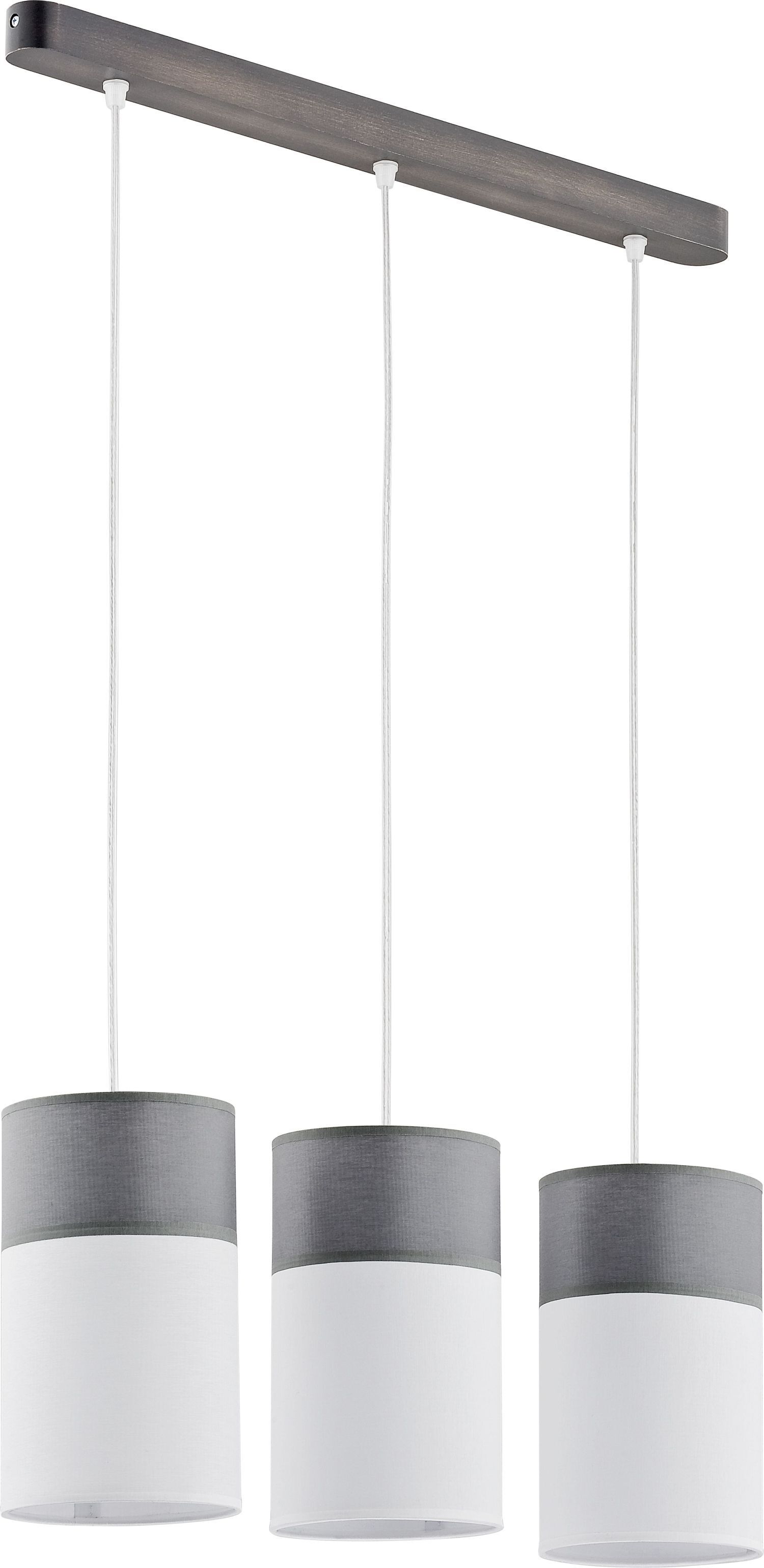 Lampe à suspendre Luneta Gris 3-flmg