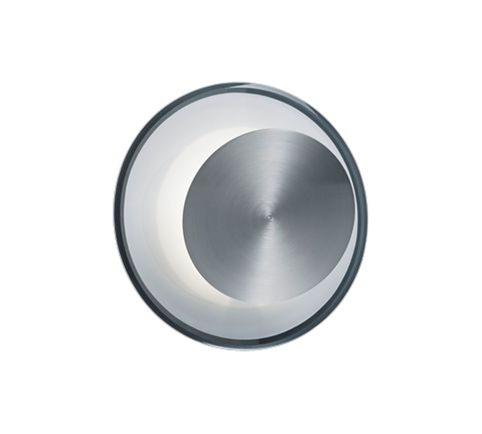 Applique murale LED Moderne Nickel mat Sphäre, Stahl, Schüssel