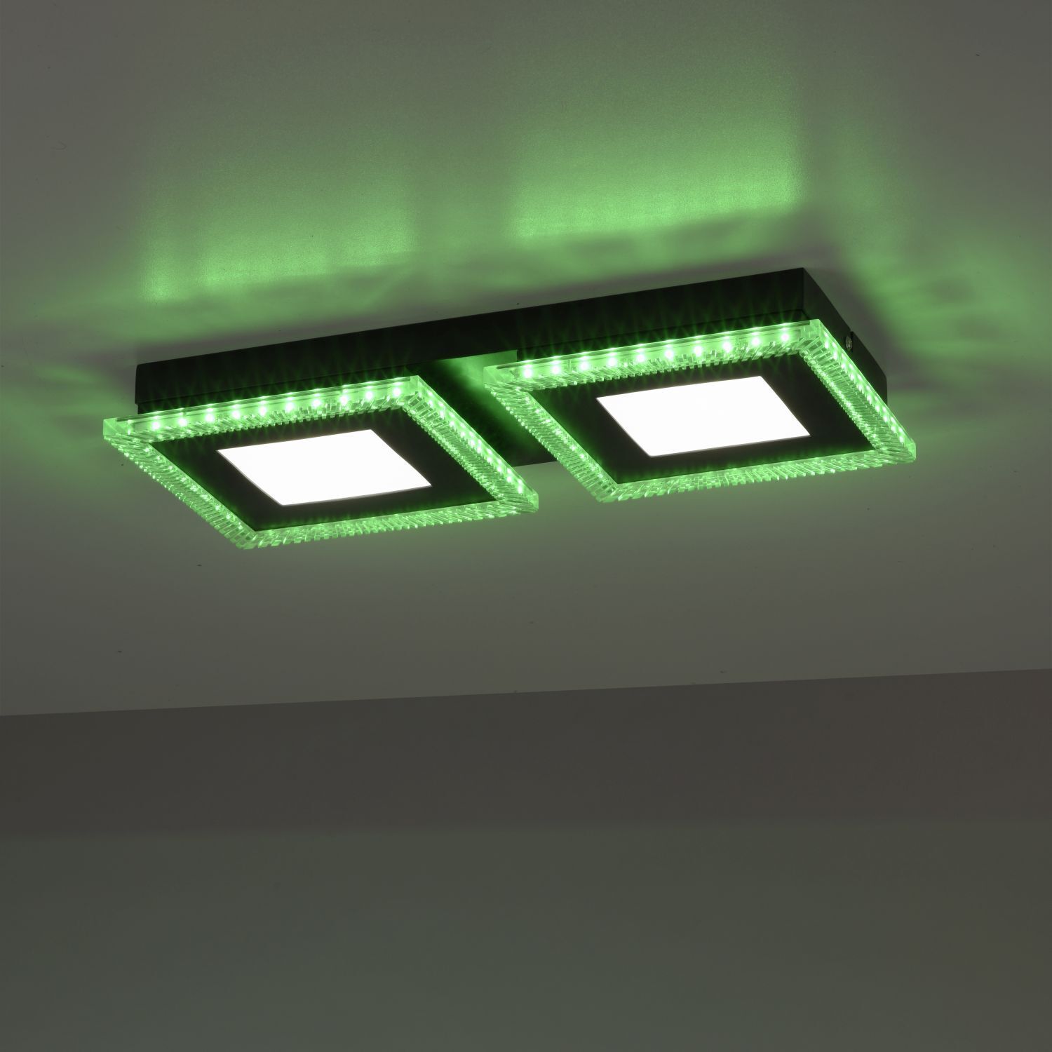 Lampe de plafonnier LED à intensité variable RBG Changement de couleur Télécommande Deckenleuchte