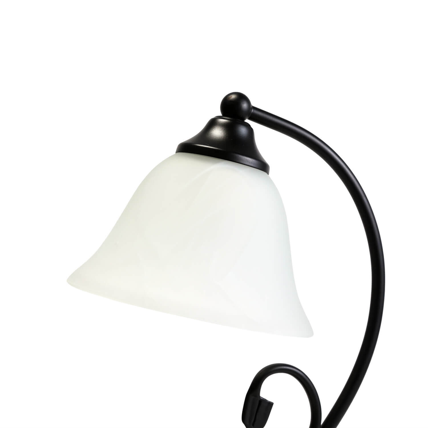 Lampe de table rustique DOROTHEA H:21cm Verre albâtre