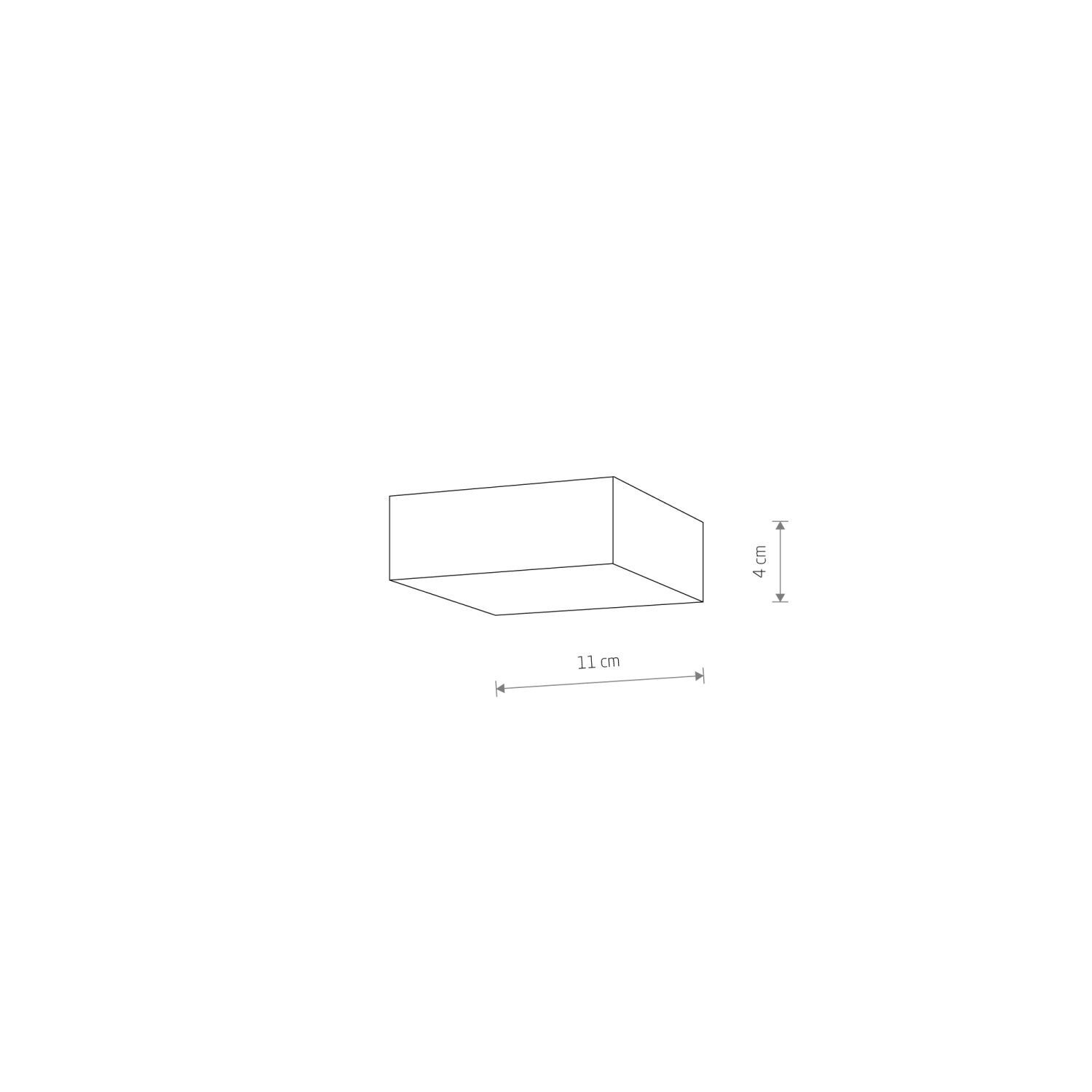 Plafonnier LED carré L : 11 cm Blanc 4000 K 1600 lm