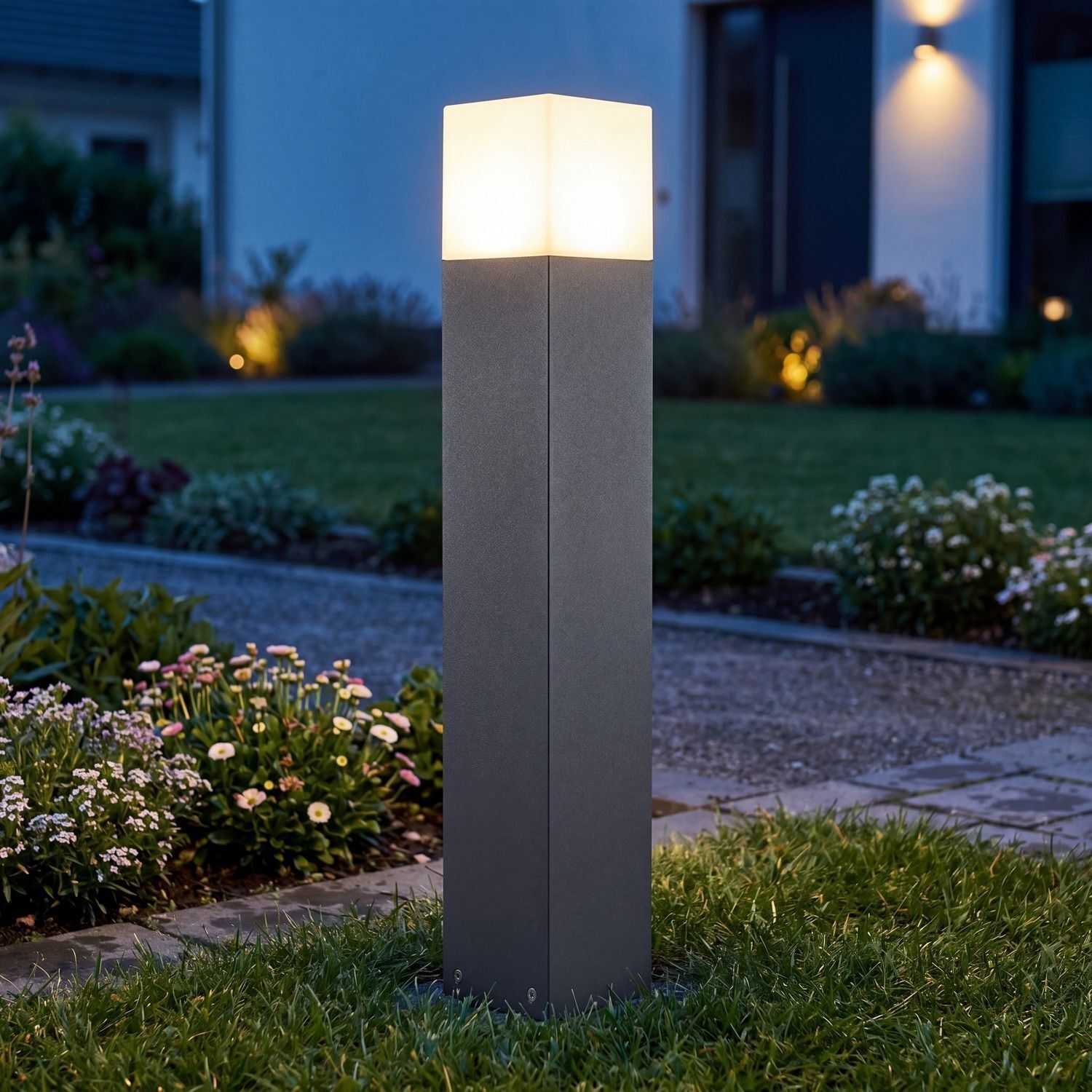 aussen-stehleuchte-wegeleuchte-awerne-1-flammig-anthrazit-modern-58cm-1 Außenleuchte, Gartenlampe, Standleuchte, LED Lampenkubus, Betonpfosten