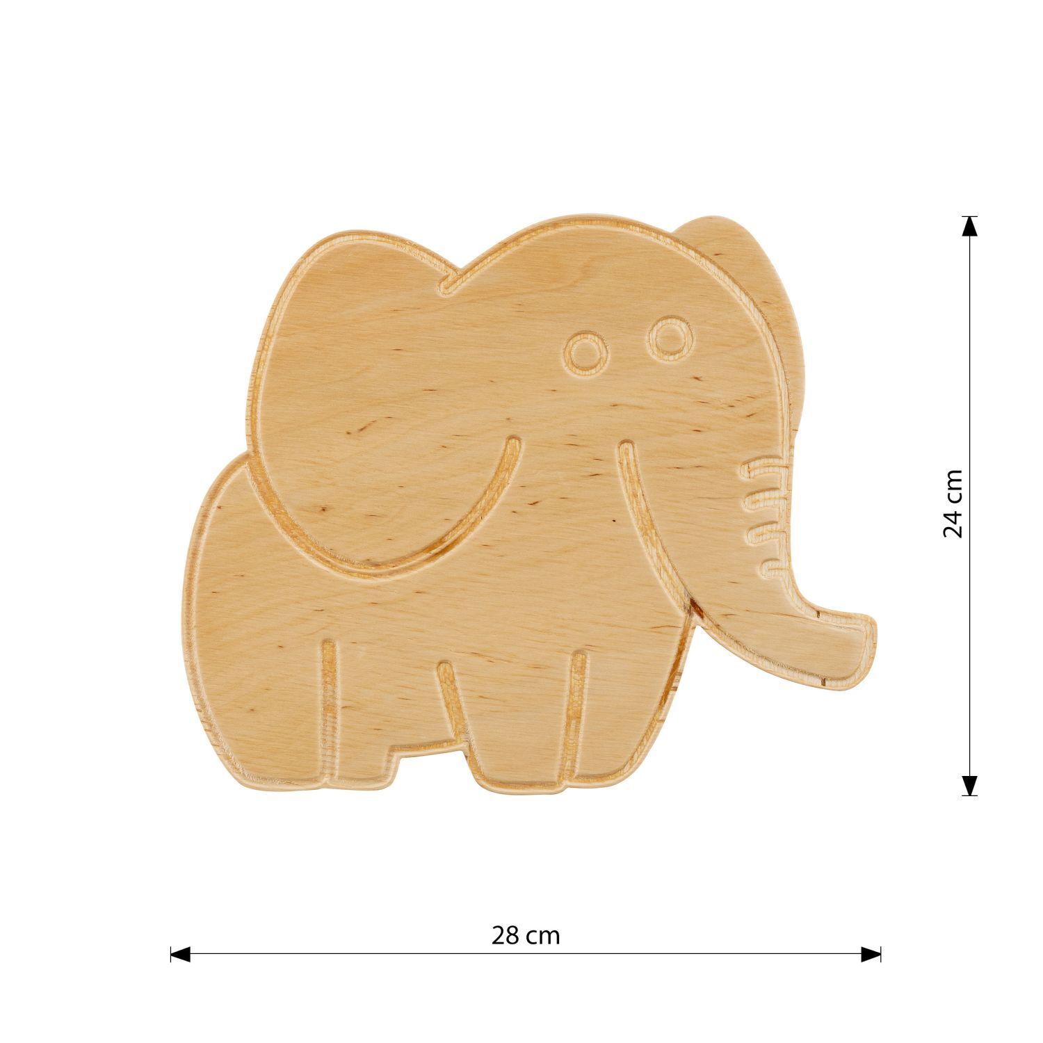 Lampe murale chambre d'enfant bois avec prise interrupteur éléphant E14