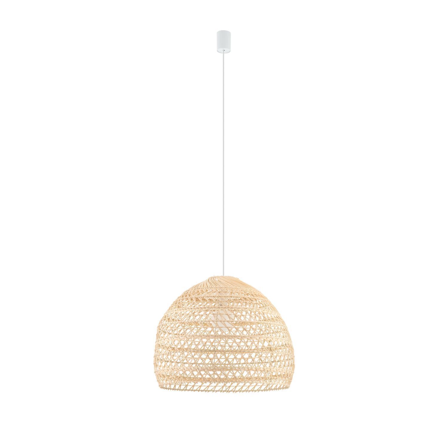 Lampe à suspendre ronde en rotin naturel E27 Ø43 cm confortable