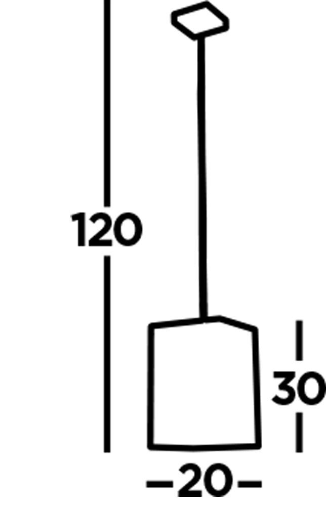 Suspension Nature Noir carré E27 Bois Bambou