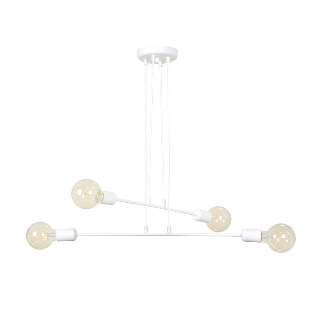 Lampe à suspendre Blanc réglable Métal Rétro Lampe à suspendre