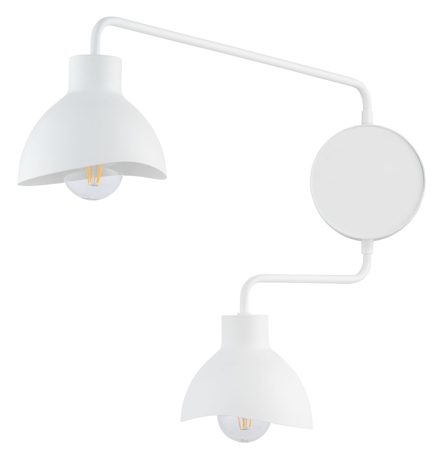 Applique blanche Lire en métal E27 H:44 cm stylé