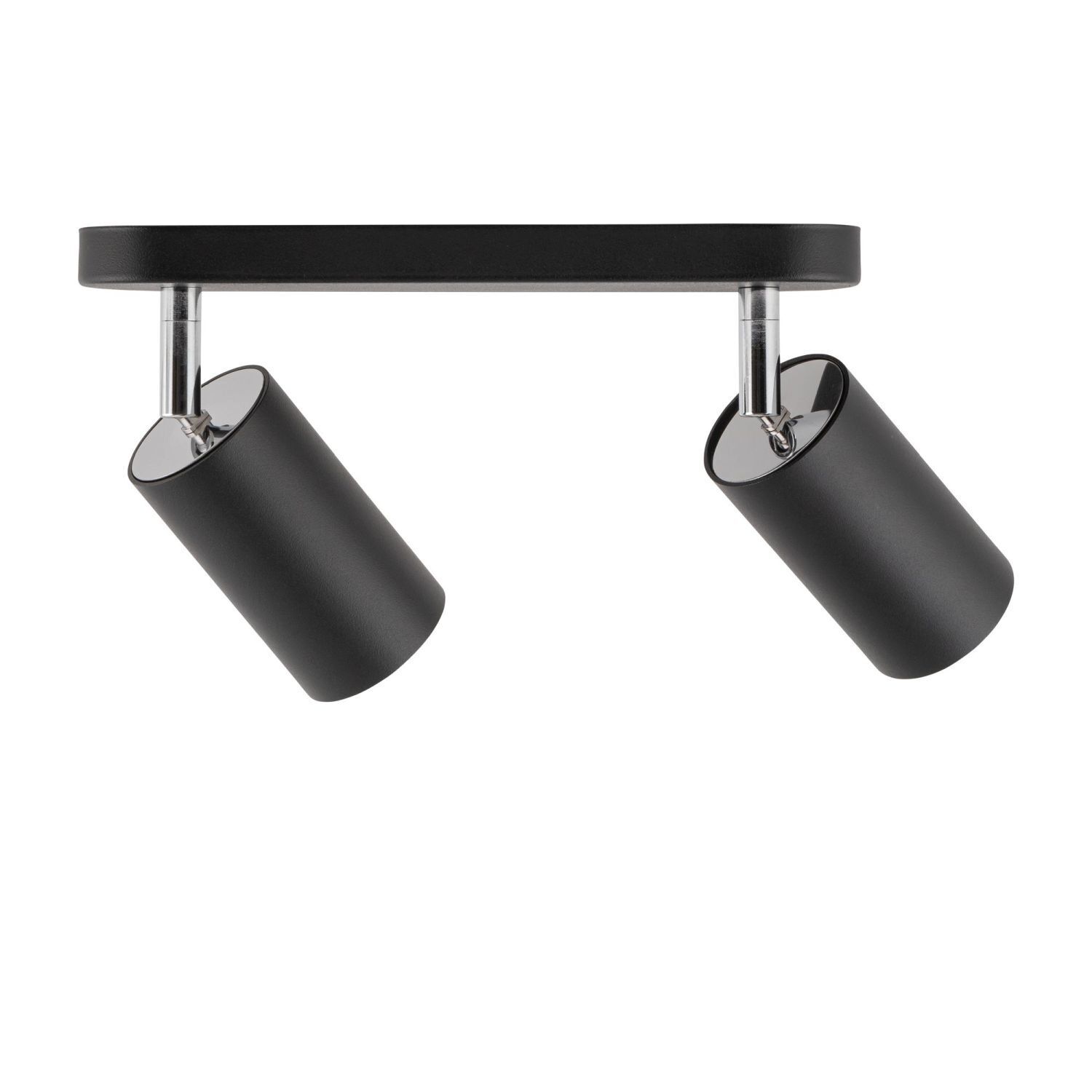 Deckenleuchte, Spotlights, schwarz, Metall, zwei Spott