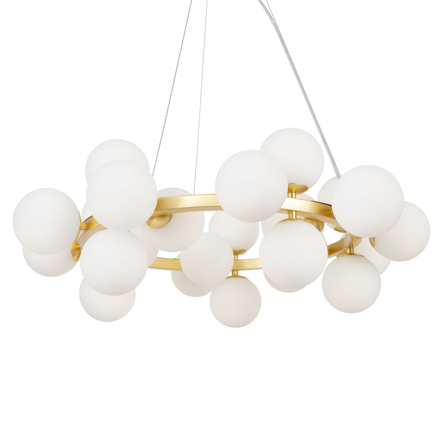 Suspension métal verre G9 L : 69 cm H : max. 135,4 cm