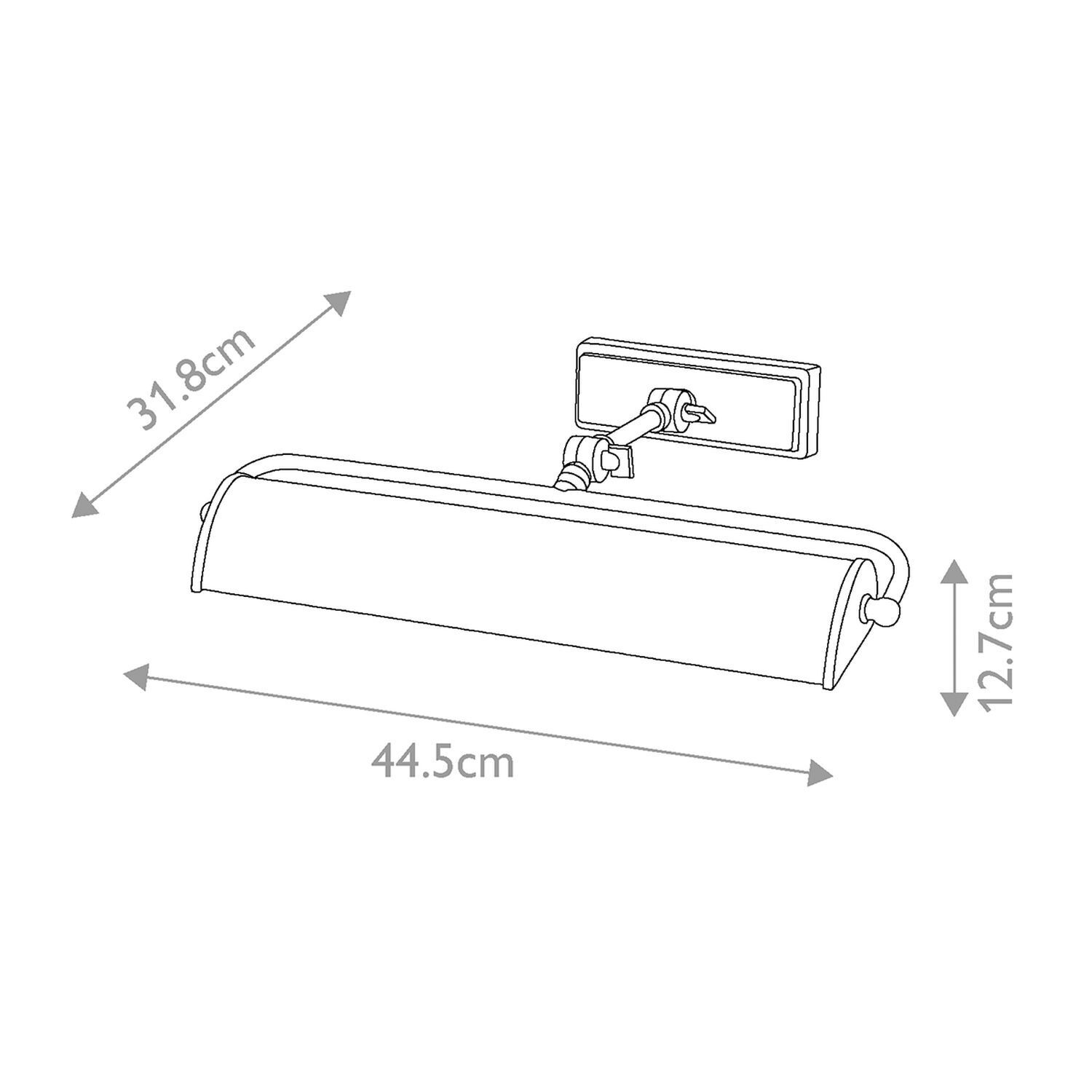 Lampe à tableau métal ajustable L : 44,5 cm aspect marbre