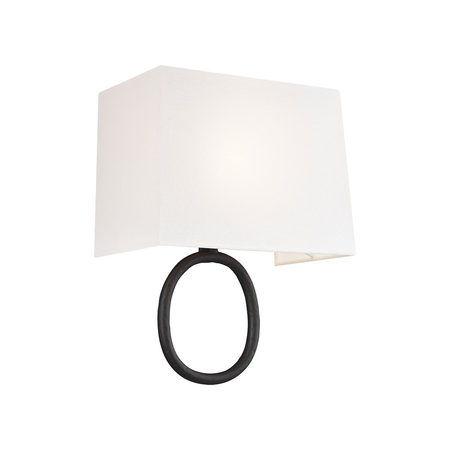 Applique murale Blanc Aspect rouille E27 Tissu Métal Moderne