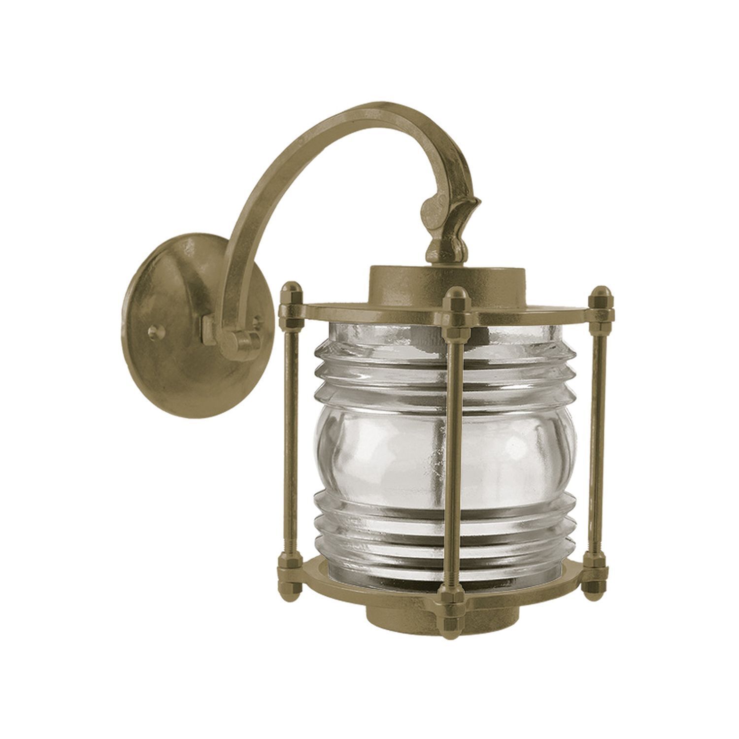 Applique extérieure laiton massif verre H : 31 cm IP53 E27