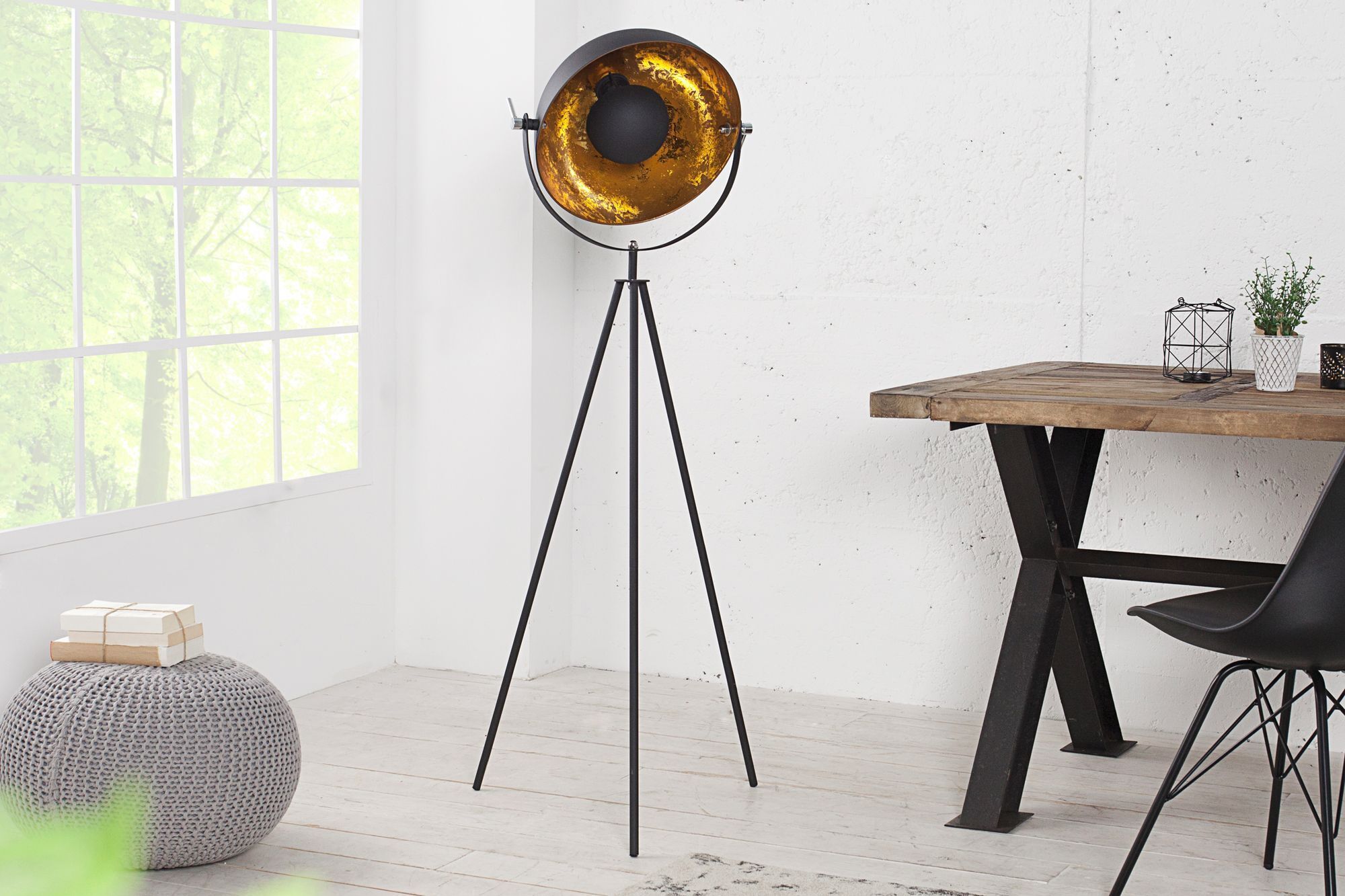 Exceptionnel Lampadaire Retro 140cm tripode Lampe, Elektronik, Sprecher, Stehlampe