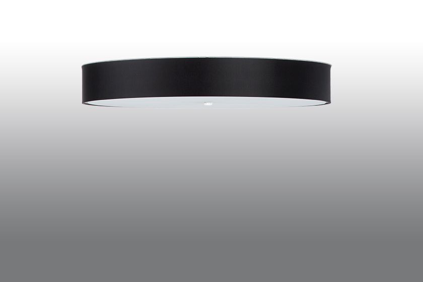 Plafonnier rond Ø 100 cm noir anti-éblouissement 6x E27 ZIROLI
