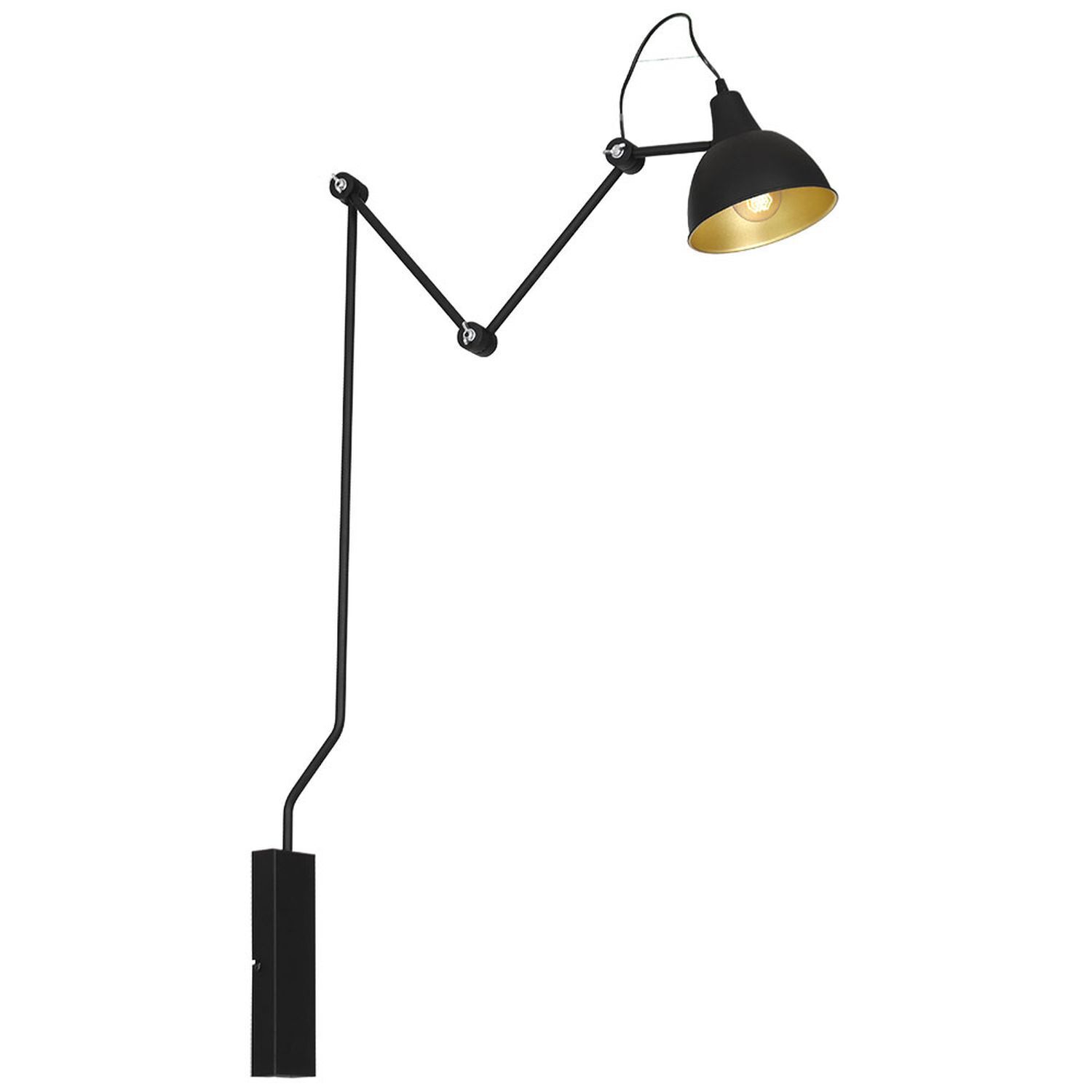 Applique murale AIDA Noir Moderne Lampe de lecture murale